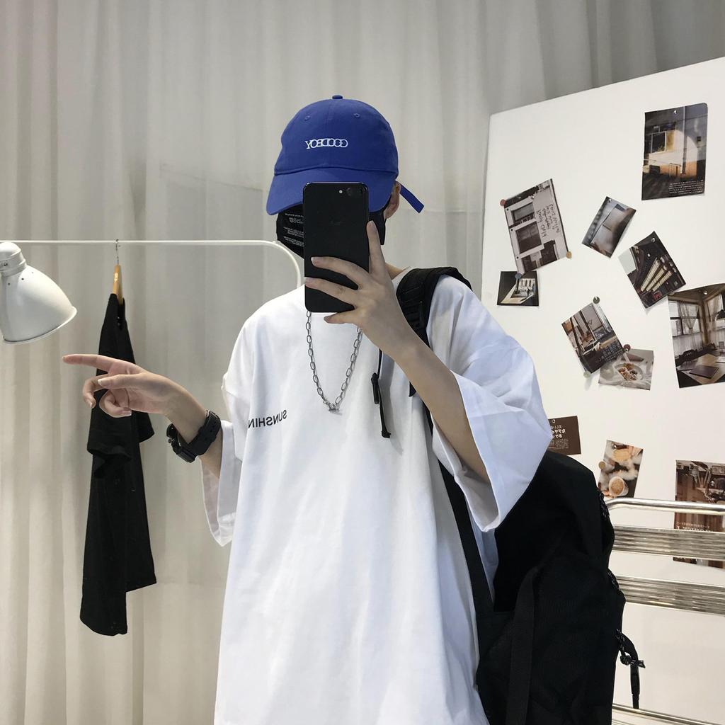 Мужская летняя повседневная футболка с коротким рукавом и круглым вырезом с вышивкой и надписью плюс размер, свободный пуловер, футболка, топ