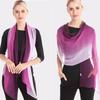 Gradient Color Simulation Silk Scarf Women'S Chiffon Hijab Scarves Long Gauze Lightweight Neck Scarf Georgette Shawl Hijab