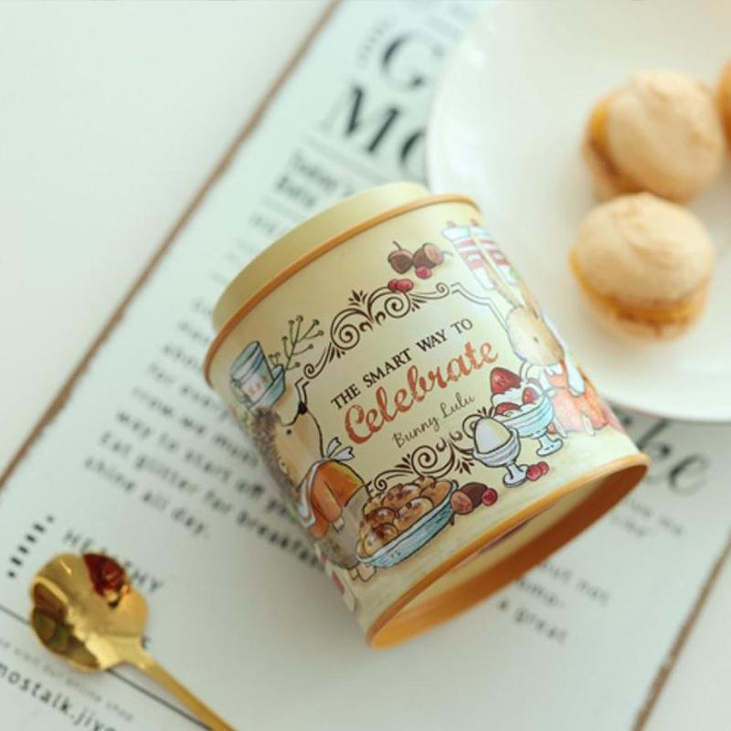 Мультяшный чемоданчик Jellycat в виде кролика, жестяная коробка для хранения, коробка для конфет и печенья, круглая металлическая шкатулка для украшений, подарочная коробка для свадьбы, дня рождения, вечеринки