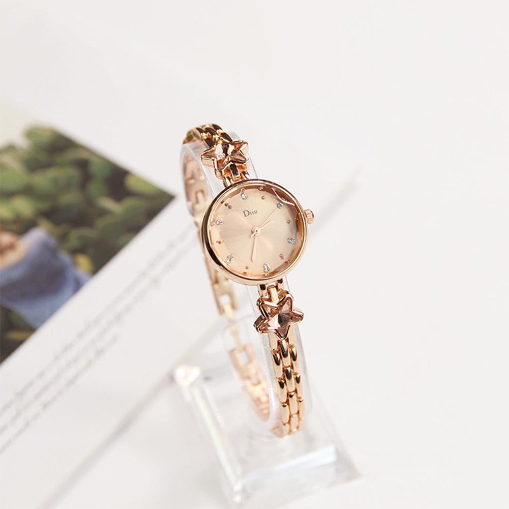 Women Student Star Shape Ornament Diamante Quartz Watch