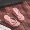 Summer Slides Casual EVA Platform Woman Bath Slippers Wedge Beach Flip Flops High Heel Soft Slipper for Women Black Ladies Shoes