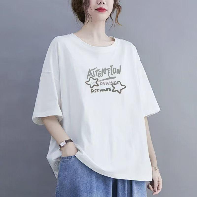 Футболка с короткими рукавами из хлопка и абрикоса, женская, лето 2024, новый нишевый дизайн, свободные топы в стиле Гонконга, шикарные топы