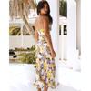 Летнее модное шифоновое винтажное платье, женское длинное платье без рукавов с цветочным принтом, сексуальные бандажные платья с открытой спиной 24999