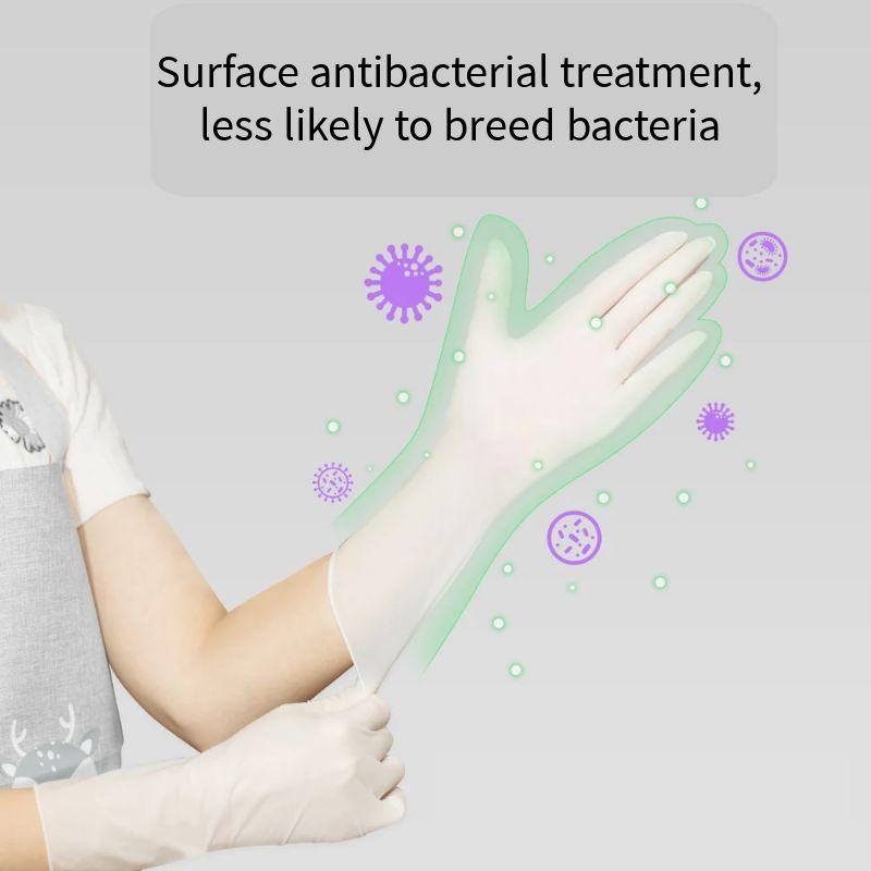Clean Nitrile Gloves 12 Inch Elongated Rubber Gloves Dishwashi Kitchen Clean Tools Cleaning Home Gardening Pet Care