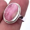 Кольцо из чистого серебра 925 пробы с натуральным родохрозитом ручной работы S.7.5 Z1S15