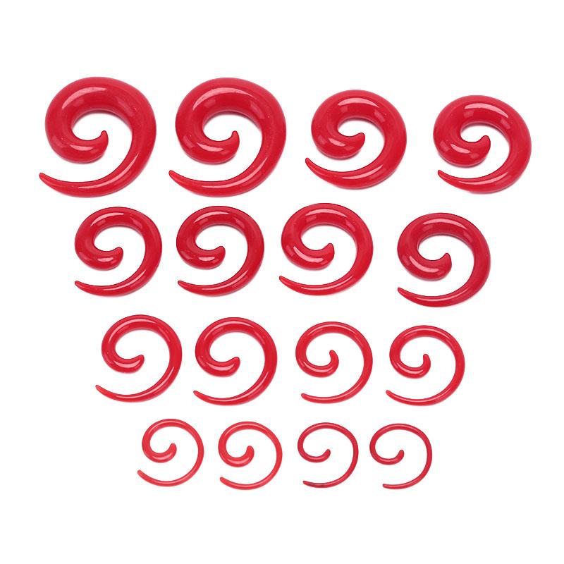 Портативная растягивающаяся вилка, улитка, общий спиральный конус, туннель для плоти, растягиватель для ушей, расширитель, 16 шт./компл.