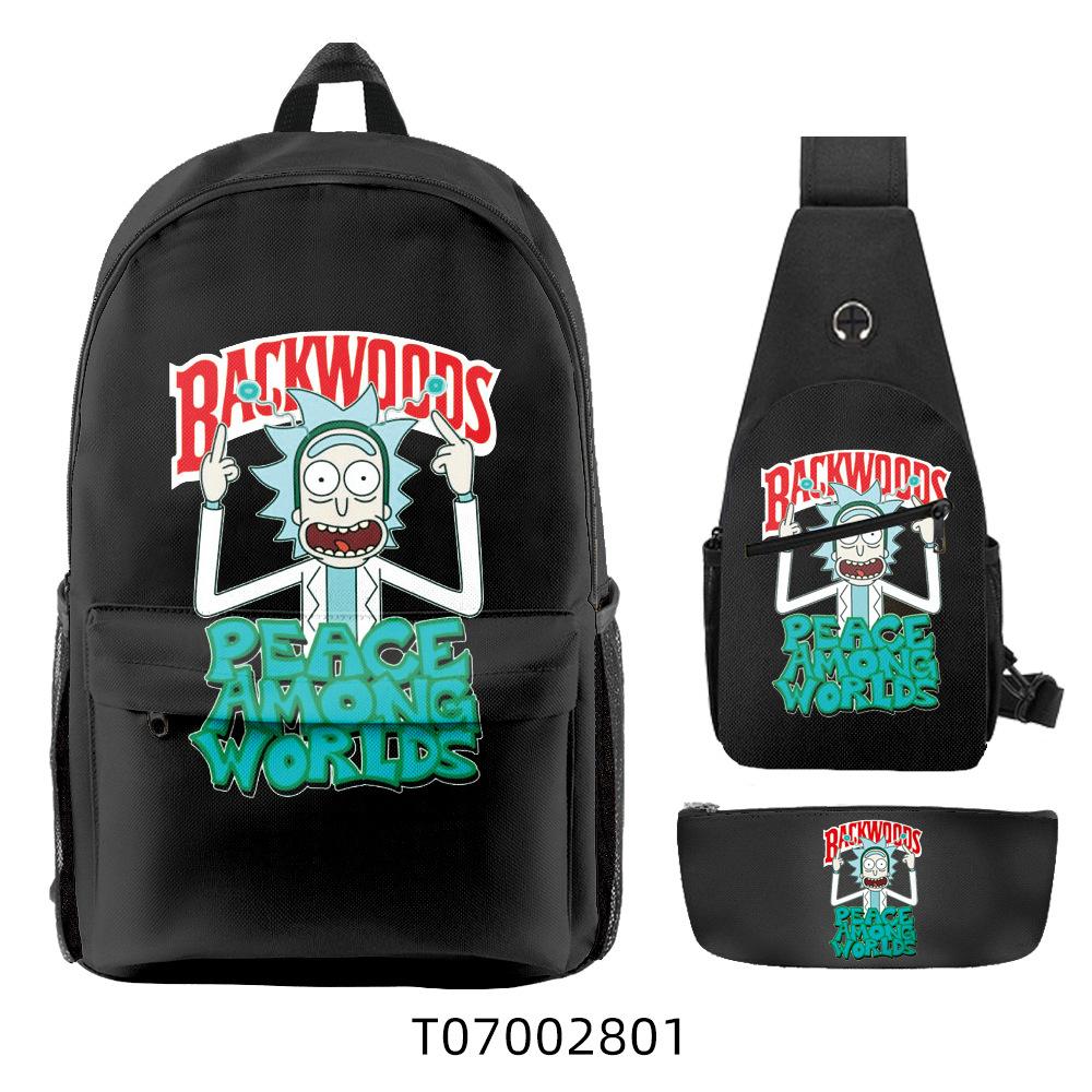 Популярный 3D Рюкзак Backwoods Сигара Студенческий Рюкзак для Кампуса Дорожная Сумка