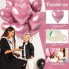 5 Pcs Heart Shape Foil Balloons DIY Air Balls New Wedding Decoration  Birthday Party