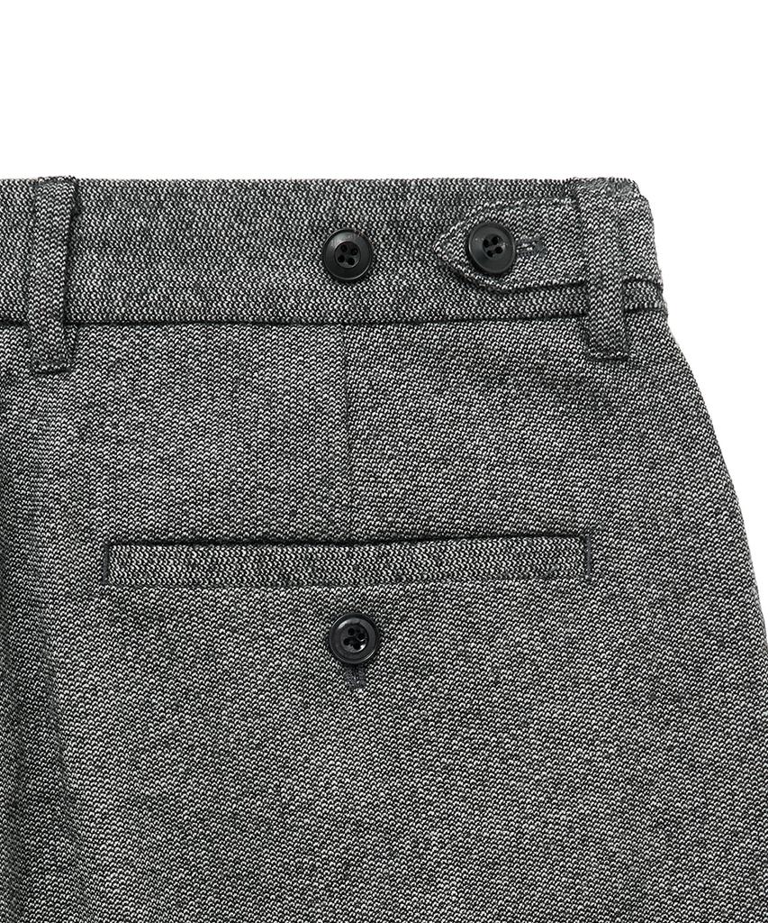 NOIRER Wool Tweed Flare Slacks (Gray)