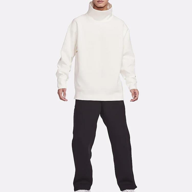 Nike Tech Fleece Обновленный Однотонный Свитшот с Высоким Воротником Повседневный Свитшот с Длинным Рукавом Мужской Свитшот Sail FB8170-133
