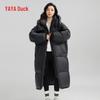 Yaya Women's Stylish Korean-Style Over-Knee Long Winter Down Jacket