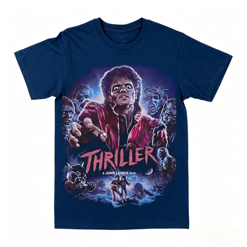 Michael Jackson Thriller Tshirt Retro Streetwear Hip Hop Black Unisexs Clothing Unisex Clothing Tee 2026 Summer New T Shirt