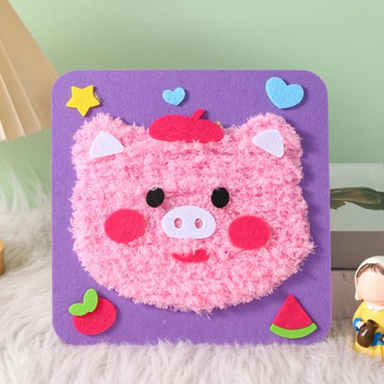 1 комплект, набор для вышивки кукол с мультяшными животными, набор для шитья своими руками для начинающих детей и взрослых, набор для шитья из пряжи «Обезьяна, тигр, кошка, панда, лев, слон, олень, свинья, утка»