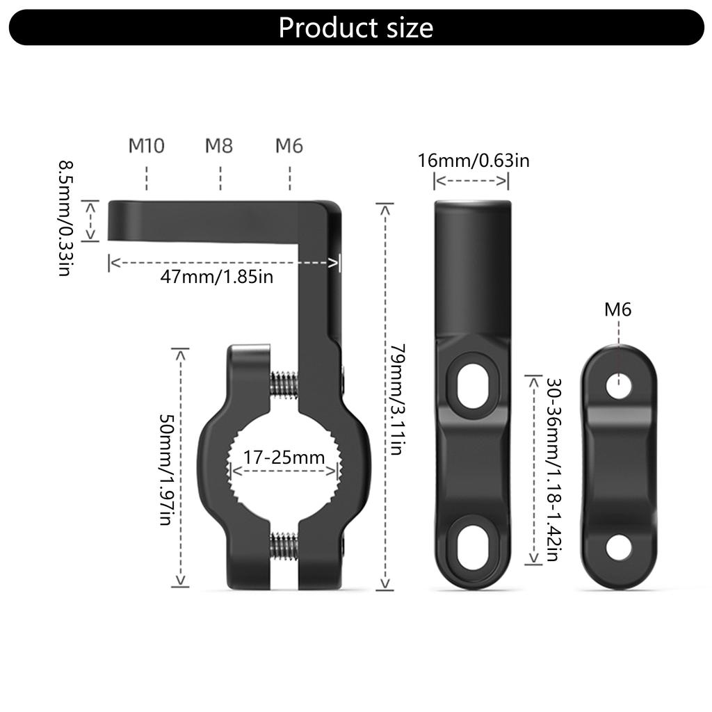 Универсальный кронштейн для удлинения руля мотоцикла, устойчивый к ржавчине, для улучшения освещения и навигации