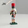 Indoor Holiday Shelf Display Wooden Nutcracker Soldier Figurine, Handcrafted Solid Wood Christmas Tabletop Ornament Classic Character for Desk