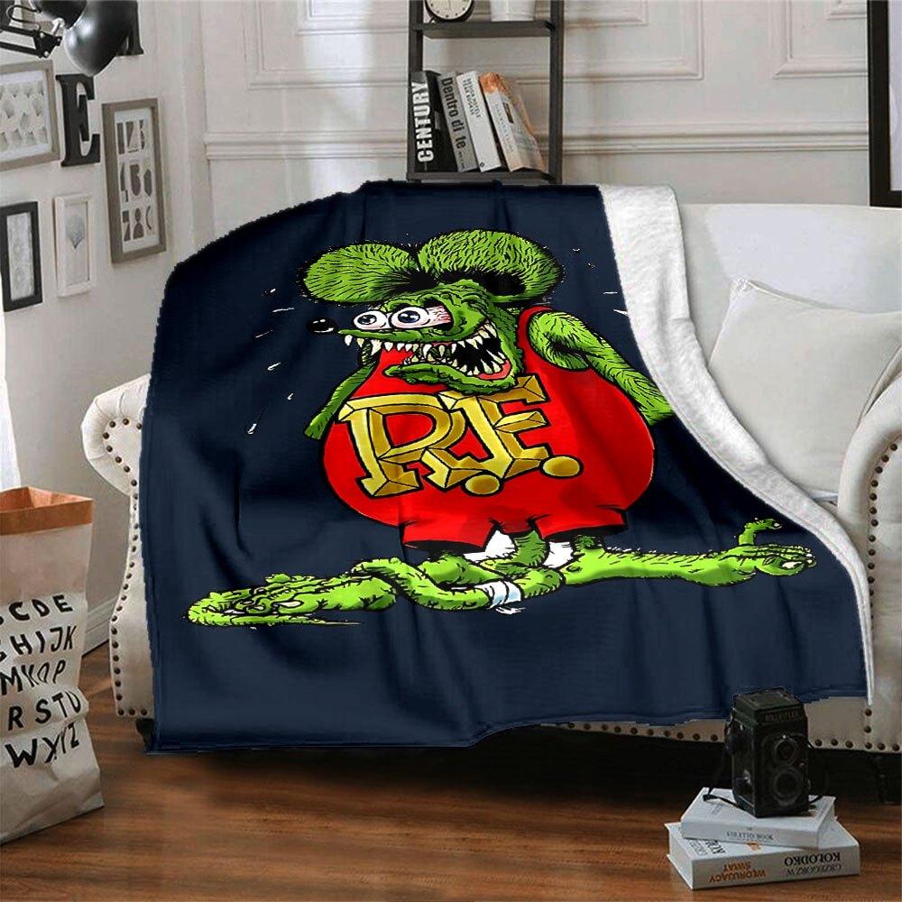 1 шт. Rat finks 1 Плед Мягкий Теплый Плед для Дома, Офиса, Путешествий Все Сезоны Уютное Постельное Белье Подарок, Уютный Офисный Аксессуар