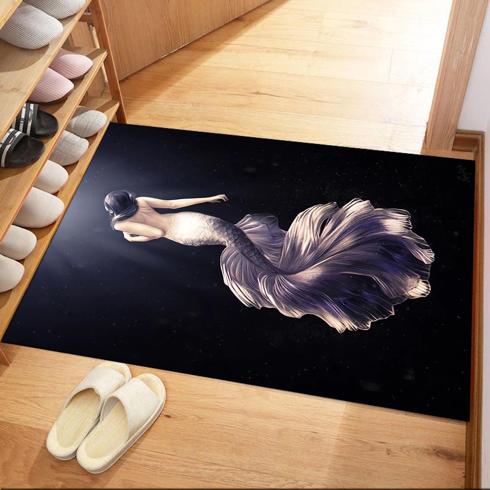 Mermaid's Underwater Adventure Floor Mats for Living Room, Bedroom and Room Decoration Are Suitable for Gifts.