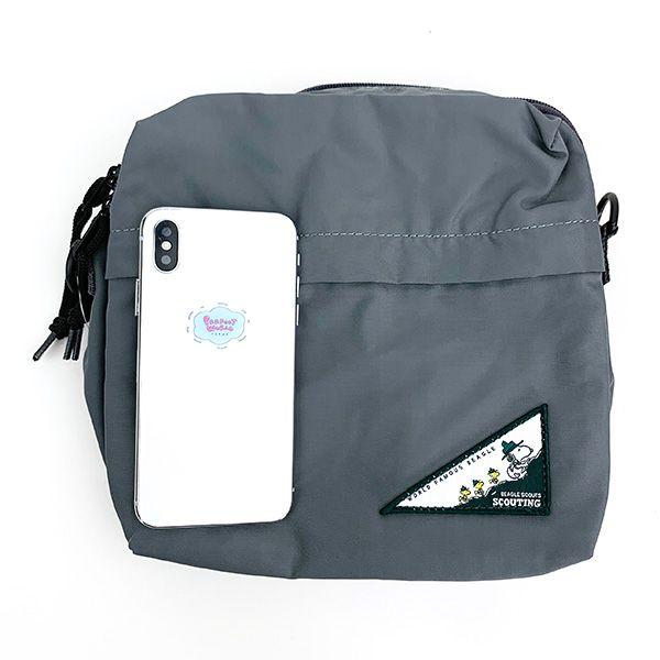 Snoopy Square Shoulder Beagle Scout RE-PET Gray Bag