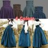 Medieval Elegant High Waist Skirt For Women Vintage Gothic Swing Design