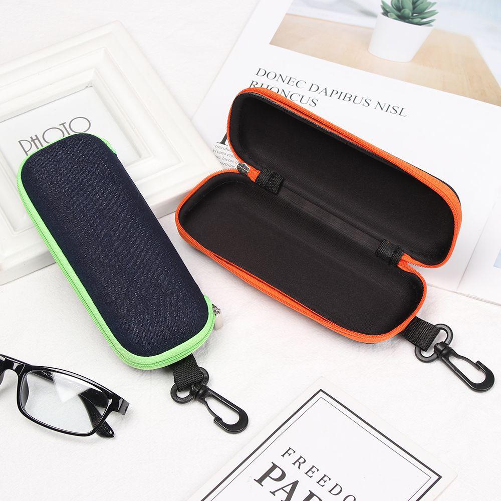 Sunglasses Box Denim Fabric Zipper Eyeglasses Case Eyewear Protector Spectacle Case Glasses Box