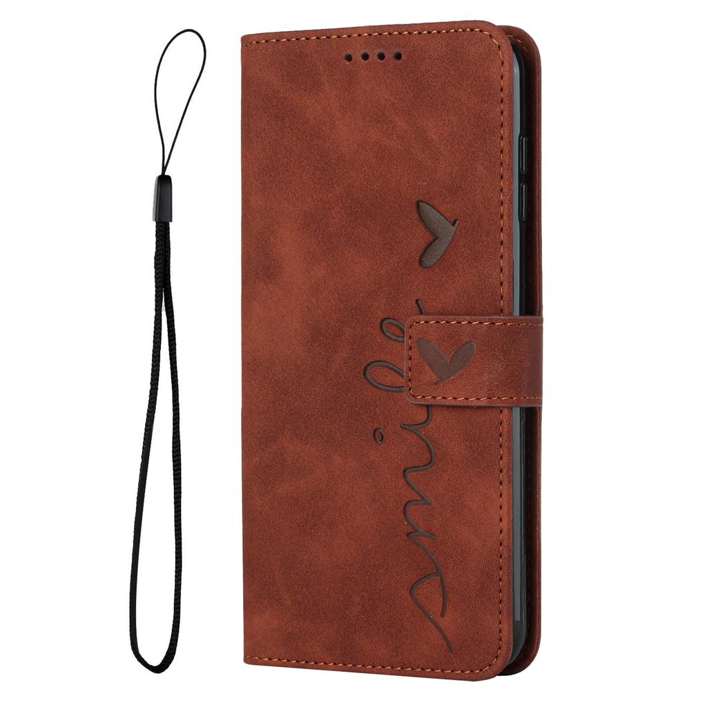 For Motorola Edge 60 Pro 5G Stand Case PU Leather Phone Cover Imprinted Heart Pattern