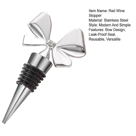 Пробка для красного вина с бантом, уплотнительная крышка для бутылок шампанского, гибкая пробка для бутылок, кухонные принадлежности для бара