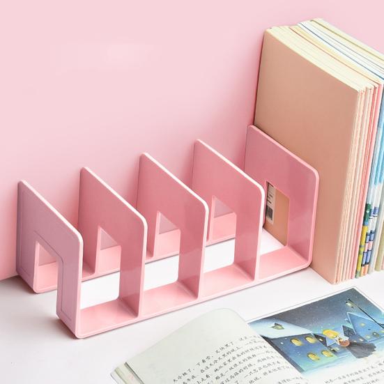 Держатель для книг Нескользящий дизайн нижнего отделения Неопрокидывающийся полый настольный держатель для документов Разделитель для дома Товары для дома