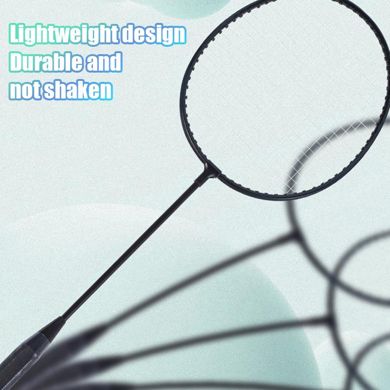 2Pcs Badminton Racket Set Ultralight Split Ferro Alloy Adult Badminton Racket With Bag Attacking And Defending