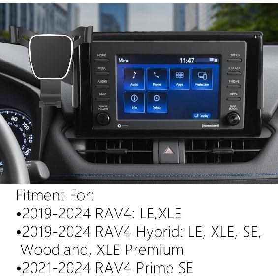 Автомобильный держатель для телефона LUNQIN подходит для Toyota RAV4 LX XLE 2019-2024 годов, Toyota RAV4 Mixing LE XLE SE Woodland XLE, Prime SE 2024 года, автомобильные аксессуары