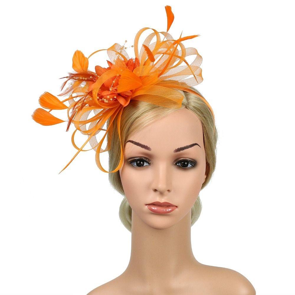 Headwear Banquet Wedding Hair Accessories Bride's Headdress Feathers Hat Hair Clip Fascinators Hat