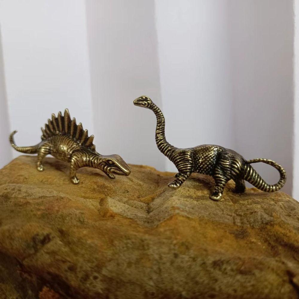 Vintage Dinosaur Statue Zinc Zinc Alloy Children Dinosaur Toy Lucky Dinosaur Miniatures Decoration Crafts