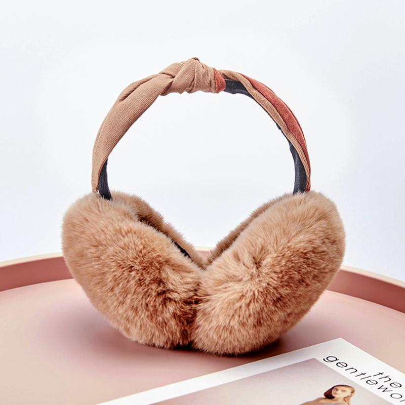 1 шт. модные складные наушники мягкие плюшевые обручи для волос имитация меха кролика ушные вкладыши