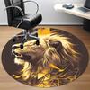 1 шт. Круглый ковер Lion Majesty для офиса, комнатный коврик, подходит для офиса, под офисные стулья, спальни, гостиной, домашнего декора, декора комнаты, n37