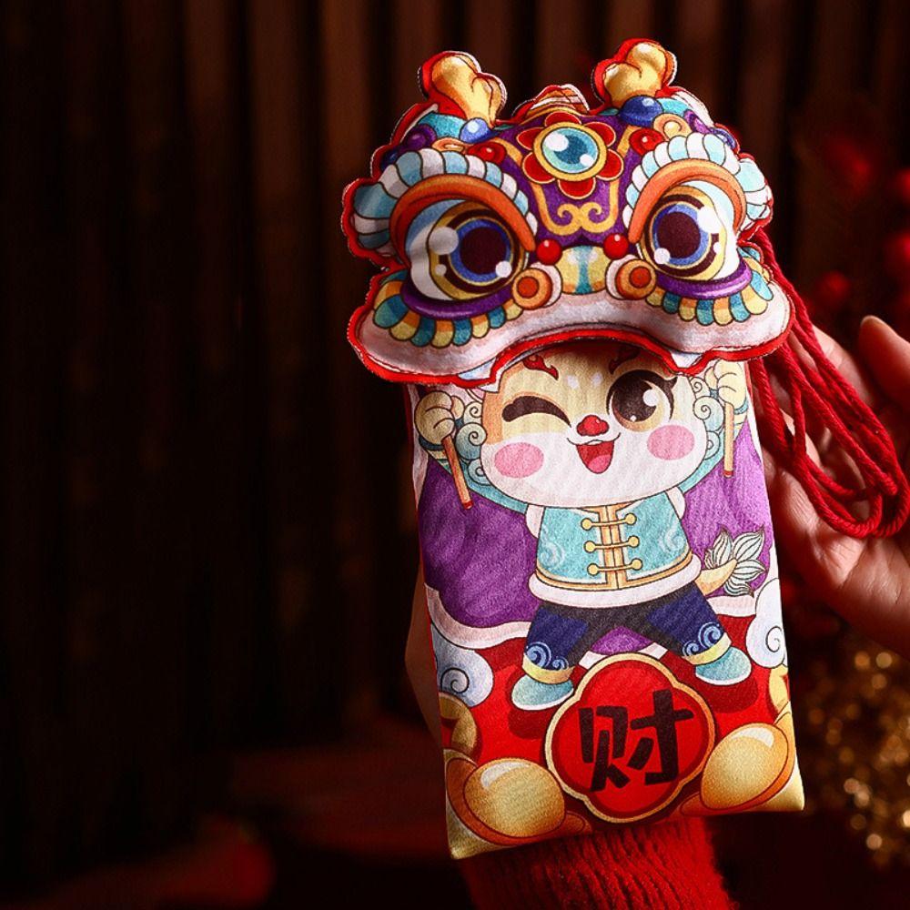 Cartoon New Year Coin Purse Plush Red Packet  Spring Festival Supplies