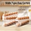 Слайд-тип Яичный картон Двойной автоматический ролик для яиц Холодильник Боковая дверь Хранение яиц Кухонная столешница Держатель для яиц