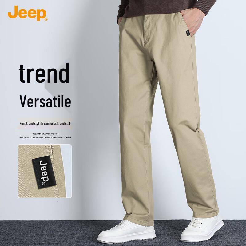 Jeep Мужские брюки в стиле business casual прямого кроя