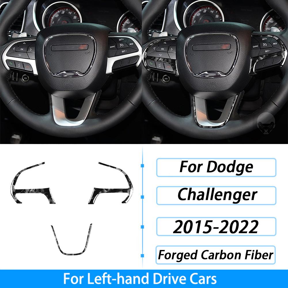 For Dodge Challenger 2015-2022 Forged Carbon Fiber Dashboard Speedometer Panel Decorative Cover Car Interior Accessories Sticker