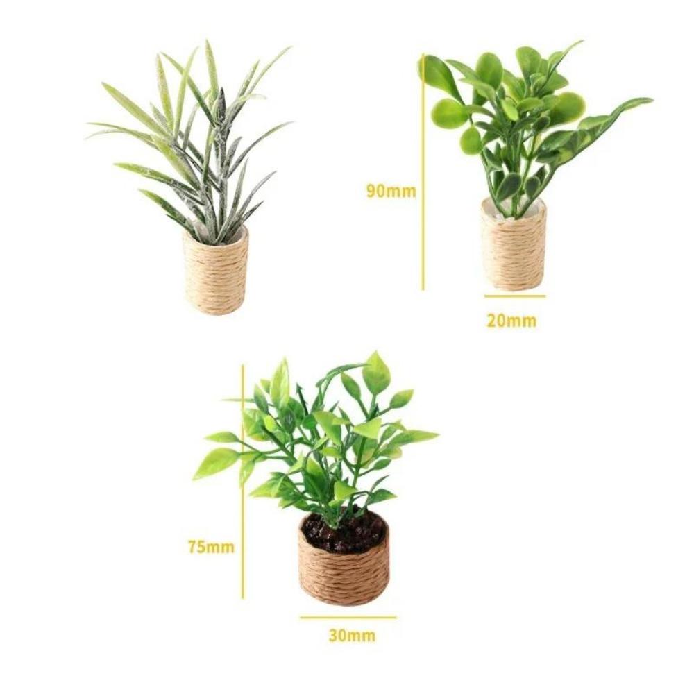 1:12 Dollhouse Miniature Mini Potted Plant Dollhouse Fairy Garden Miniature Flower Plant Diy Dollhouse Accessories
