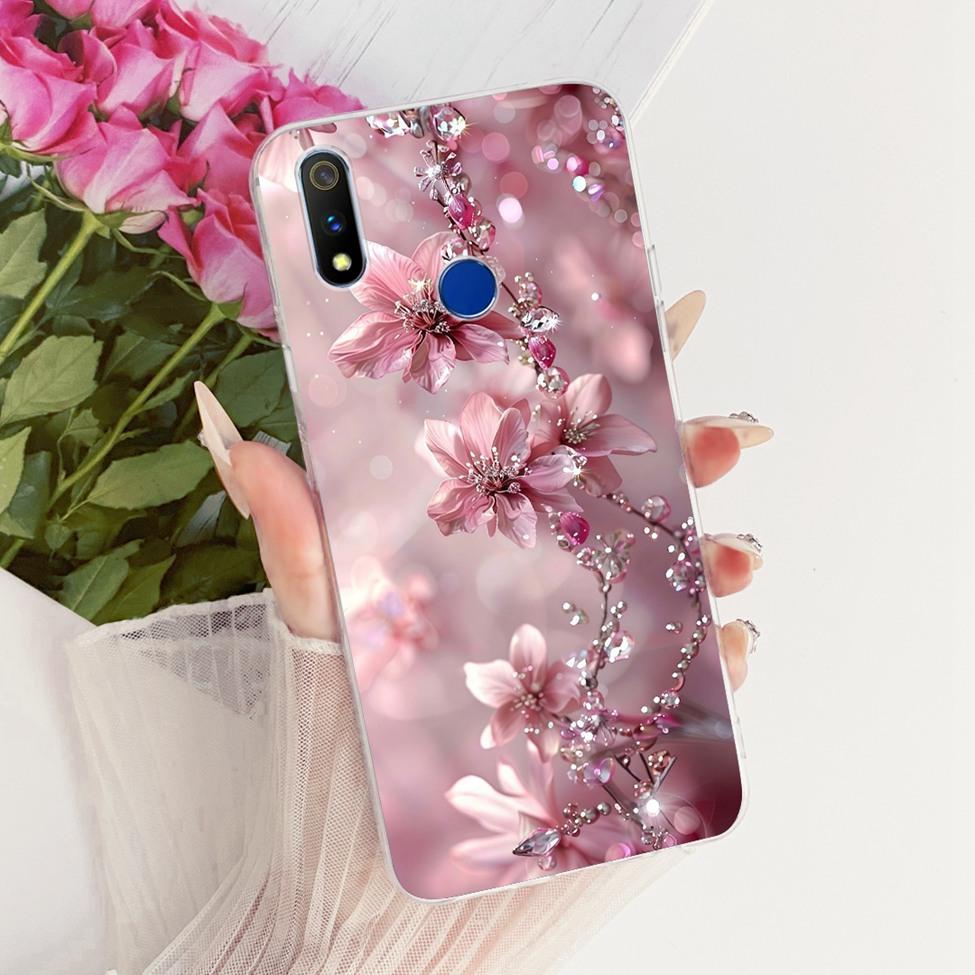 Transparent For Realme 3 Pro Case RMX1851 Cute Cat Fashion Butterfly Funny Painted Casing For Real me 3 Pro Cover