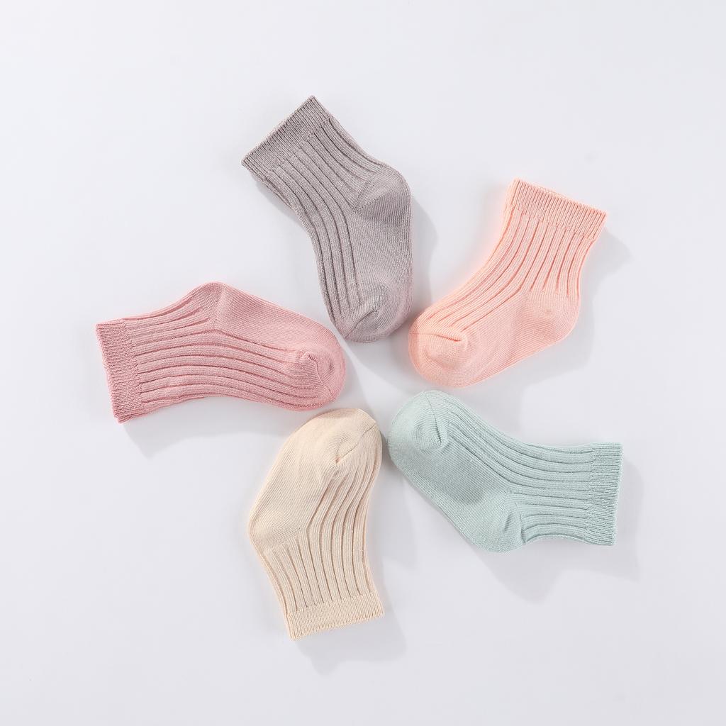 KIDDIEZOOM 5 пар тонких хлопковых носков-поло для маленьких мальчиков и девочек, детские короткие носки для малышей 0-12 месяцев, нескользящие летние дышащие детские носки