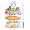 Happy Easter Decor Door Pendant Paper Rabbit Egg carrot Welcome Sign Hanging Ornament Easter egg hunt Spring Party Wall decor