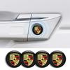AABKW1 4PCS Car Door Lock Eye Stickers Protect Against Dirt Stickers For Porsche 911 Cayenne Carrera-GT 928 Panamera Boxster Macan 918