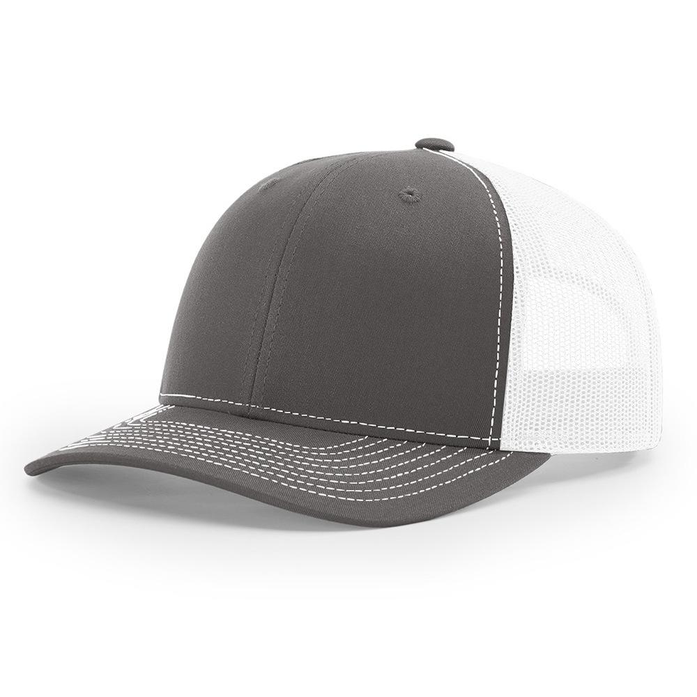 OEM Custom 6 Panel Structured Trucker Mesh Hat High Quality Cotton 3D Embroidery Logo Plain Cap Curved Brim for Velour Terry