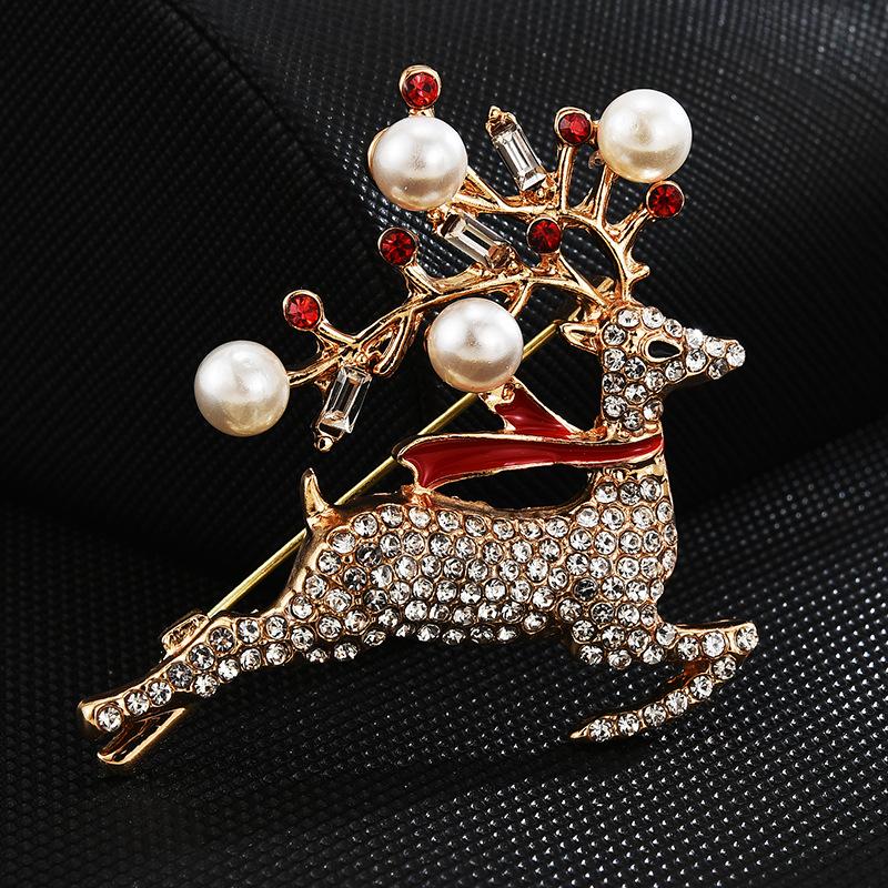 Brooch High-End Sense Niche Light Luxury Suit Bow Rhinestone Corsage High-End Alloy Creative Clothing Accessories