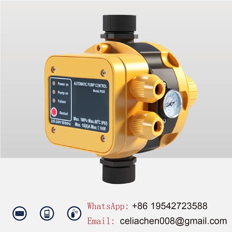 S-5 Automatic Water Pump Controller 220V Adjustable Pressure Switch 1 Inch Thread Dry Run Protection Booster Pump Controller