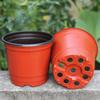 Garden Supply Soft Plastic Two-Tone Terracotta Round Planter Nursery Pots Flower Vases Plant Trays