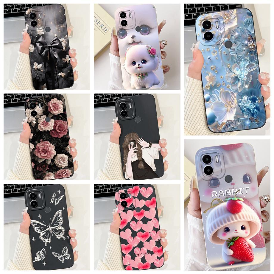 Чехол для Xiaomi Redmi A1+ A2+ A1 A2 A3 A3X A3 Pro Funda Redmi A5 A4 С рисунком Сердце Бантик Цветочный Мотив Чехол Мягкий Силикон