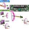 Игрушечный розовый лук и стрелы Minecraft для детей, пластиковый материал, размер упаковки 38*35,5 см