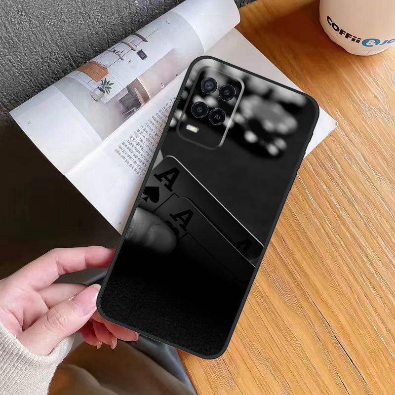 Пики Покер Игральные Карты Туз Чехол Для Oppo A60 A40 A80 A16 A76 A96 A98 A58 A78 A18 A38 A57 A17 A74 A54 A94 A15 A5 A6 Pro