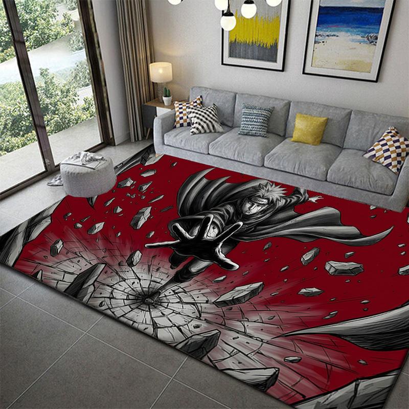 Naruto Ninja Power Scene Area Rug Durable Non-Slip Carpet for Game Room Home